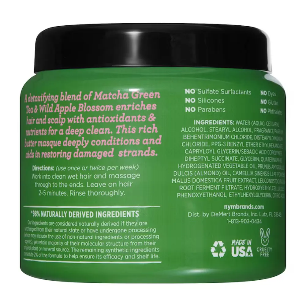 Not Your Mothers Matcha Green Tea and Wild Apple Blossom Mascarilla 238g - Imagen 2